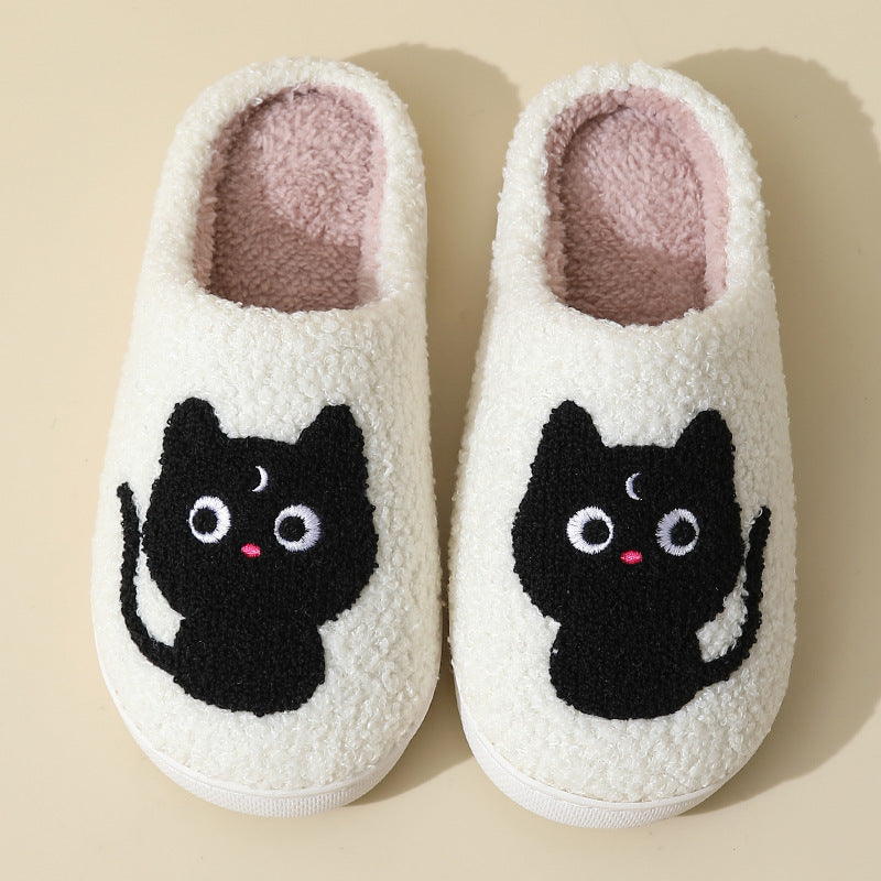 Cotton slippers winter couple home a pair of ladies warm indoor thick bottom non-slip piled thicker