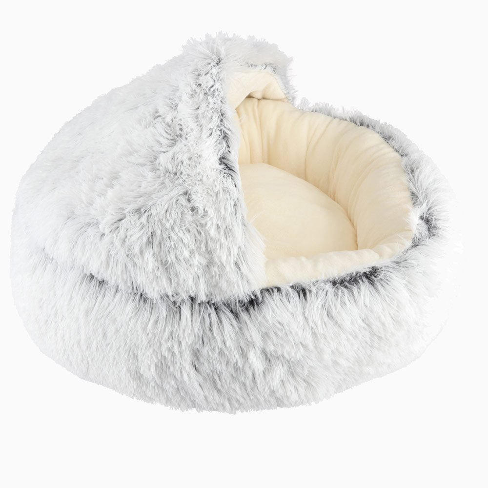 Arctic Gray Calming Nest Cat Bed – The Ultimate Snuggly Retreat for Your Feline