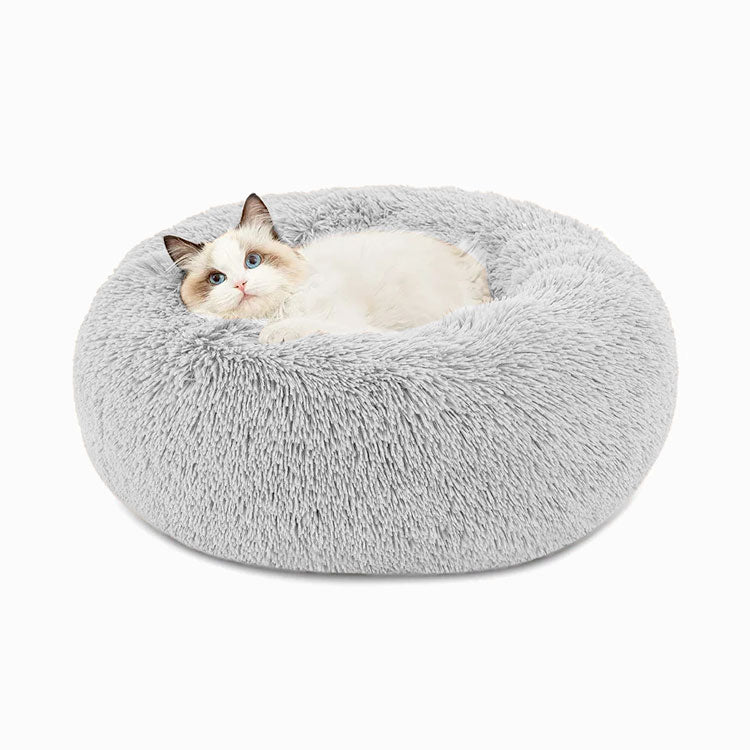 Gray Calming Pet Bed