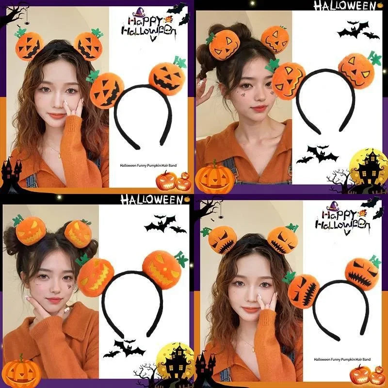 20PCS New Halloween Headdress Hairband Pumpkin Hairband Makeup Props Photo Decoration Headband Hairpin Party Jewellery Hairpin