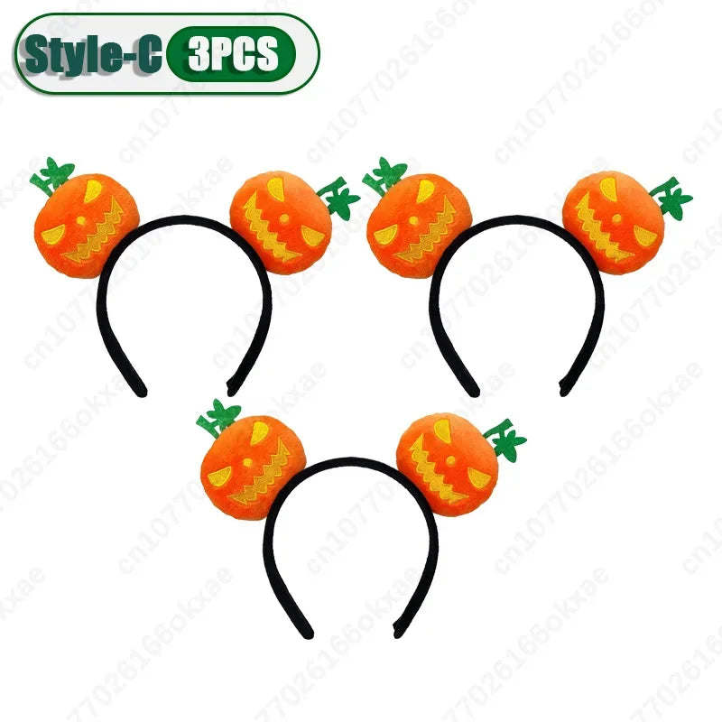 20PCS New Halloween Headdress Hairband Pumpkin Hairband Makeup Props Photo Decoration Headband Hairpin Party Jewellery Hairpin