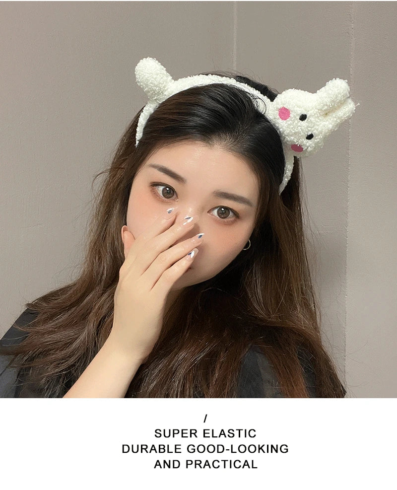 New Cute Plush Cat Hair Hoop Girls autumn and winter Hairbands Korean Headwear Cartoon Headbands Hair Accessories Ornaments