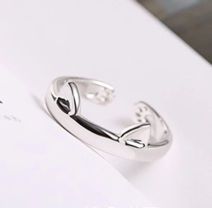 2023 New Fashion Cute Sweet Black Cat Claw Ring Opening Ring for Women Men Vintage Charm Couple Ring Jewelry Friendship Gift