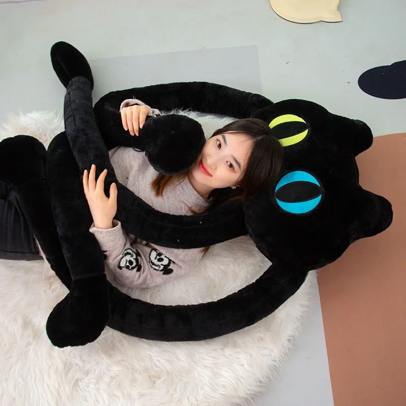 Kawaii Long Legs Black Cat Doll Creative Octopus Throw Pillow Stuffed Toys Plush Animal Cushion Toys Children Baby Gifts