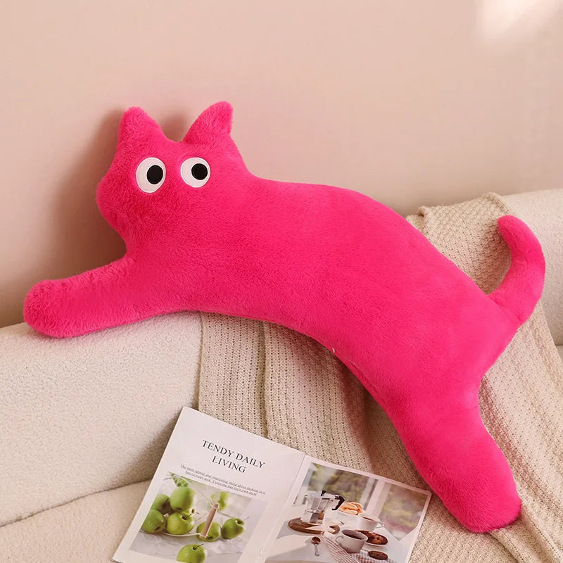 100CM Cute Soft Long Cat Pillow Plush Toys Stuffed Office Sleeping Cushion Bed Sleep Pillow Home Decor Gift Doll for Kids Girls