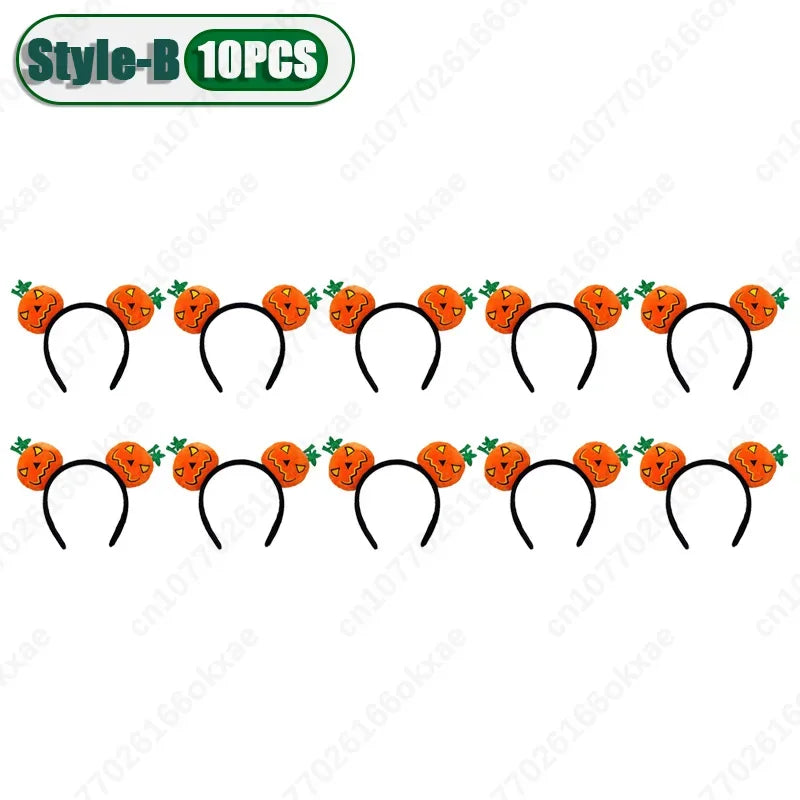 20PCS New Halloween Headdress Hairband Pumpkin Hairband Makeup Props Photo Decoration Headband Hairpin Party Jewellery Hairpin