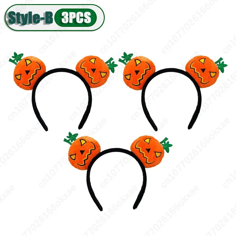 20PCS New Halloween Headdress Hairband Pumpkin Hairband Makeup Props Photo Decoration Headband Hairpin Party Jewellery Hairpin