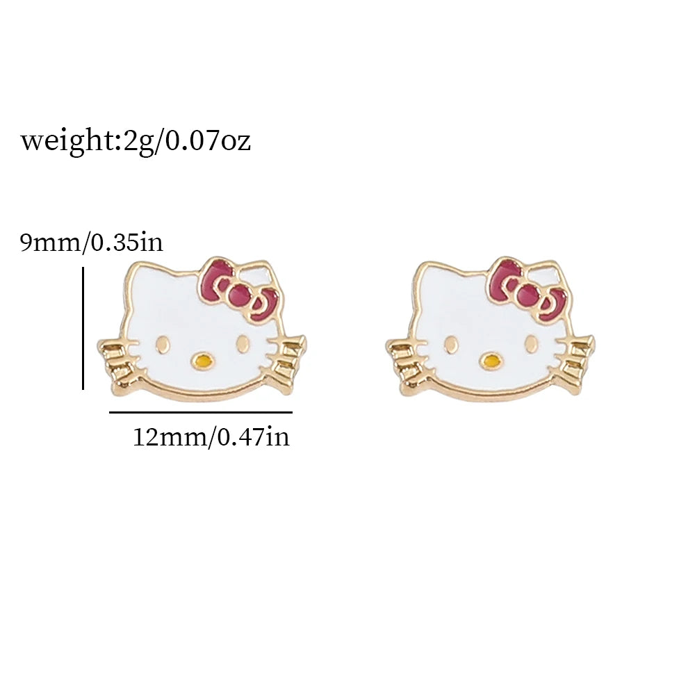 Hello Kitty Sanrio Necklace Silver Color Layer Shining Bling Women Clavicle Chain Elegant Charm Wed Pendant Jewelry Gift