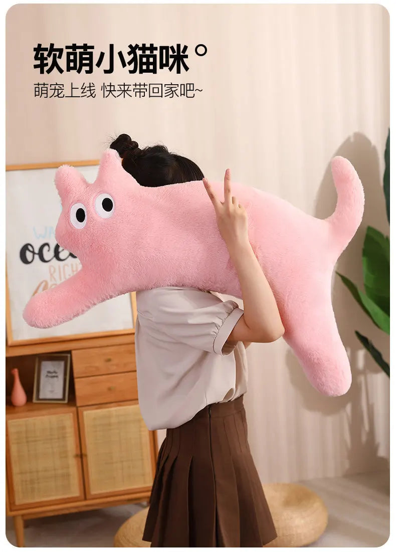 Cat Shaped Pillows Cushions Backrest Pillows Long Legs Sleeping Sofas Plush Dolls Home Dormitory Sofa Bed Office Chair Cushions