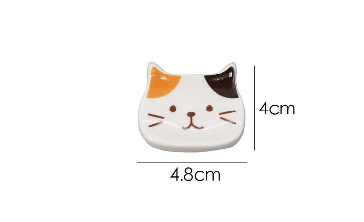 Japanese Cute Cat Dish Creative Ceramic Seasoning Dish Porcelain Dipping Saucer Plate Snack Plate Kitchen Supplies Tableware