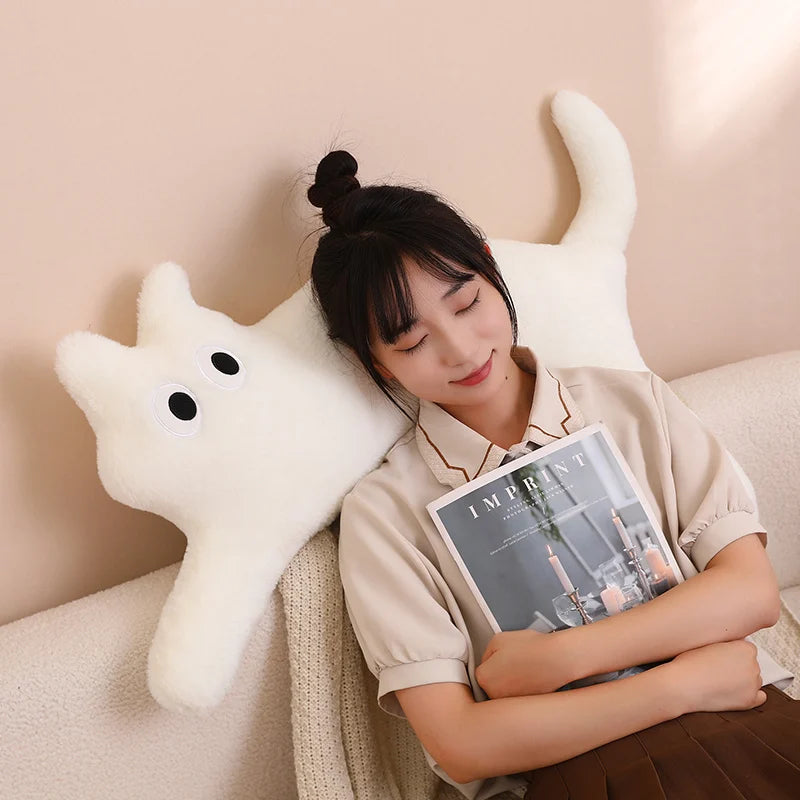 100CM Cute Soft Long Cat Pillow Plush Toys Stuffed Office Sleeping Cushion Bed Sleep Pillow Home Decor Gift Doll for Kids Girls