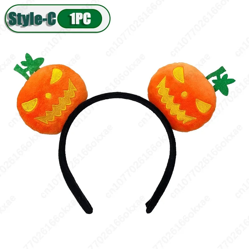 20PCS New Halloween Headdress Hairband Pumpkin Hairband Makeup Props Photo Decoration Headband Hairpin Party Jewellery Hairpin