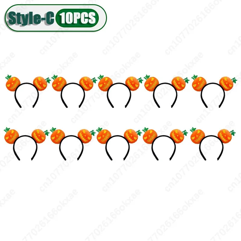 20PCS New Halloween Headdress Hairband Pumpkin Hairband Makeup Props Photo Decoration Headband Hairpin Party Jewellery Hairpin