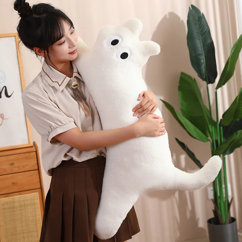 100CM Cute Soft Long Cat Pillow Plush Toys Stuffed Office Sleeping Cushion Bed Sleep Pillow Home Decor Gift Doll for Kids Girls