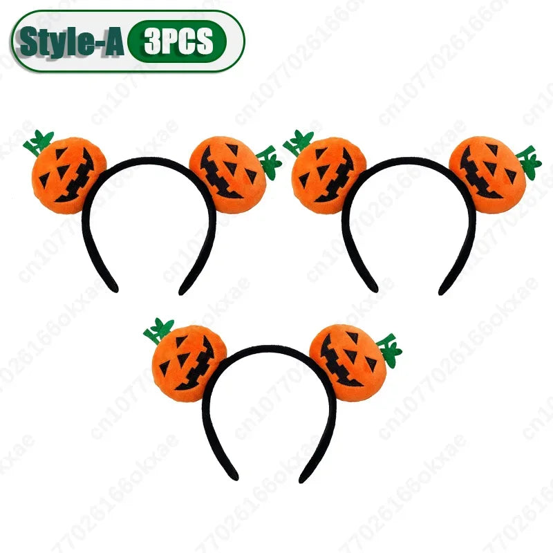 20PCS New Halloween Headdress Hairband Pumpkin Hairband Makeup Props Photo Decoration Headband Hairpin Party Jewellery Hairpin