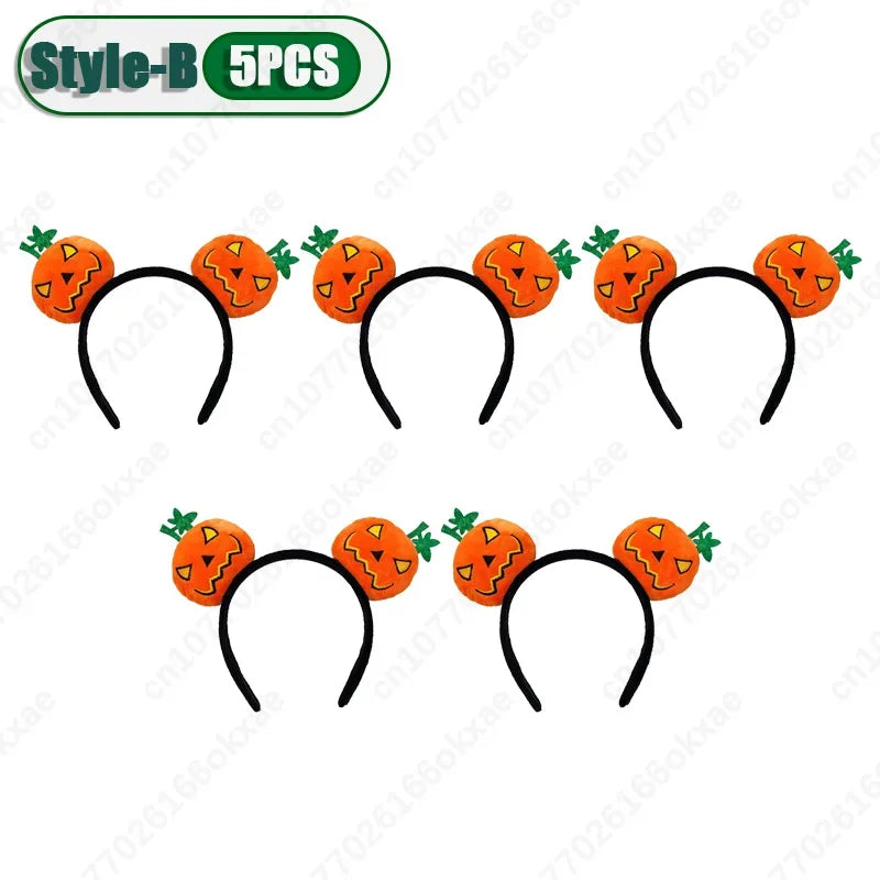 20PCS New Halloween Headdress Hairband Pumpkin Hairband Makeup Props Photo Decoration Headband Hairpin Party Jewellery Hairpin