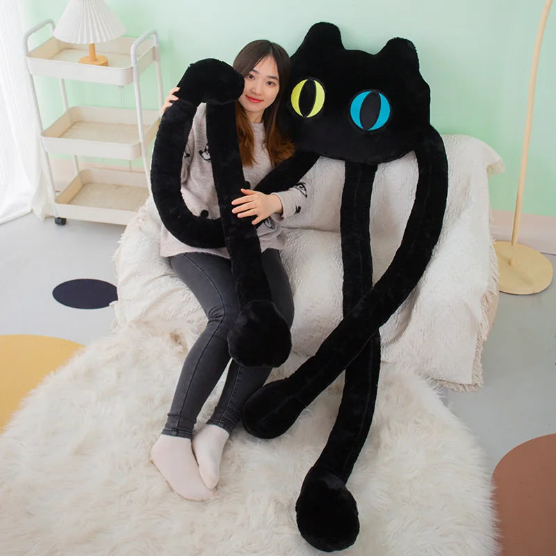 Kawaii Long Legs Black Cat Doll Creative Octopus Throw Pillow Stuffed Toys Plush Animal Cushion Toys Children Baby Gifts