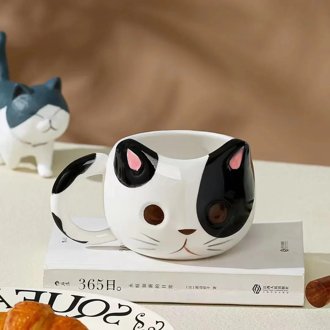 Creative Cat Shaped Mug Cups of Coffee Cup to Go Personalized Gifts Cute and Different Cups Ceramics & Pottery Original Mugs Bar