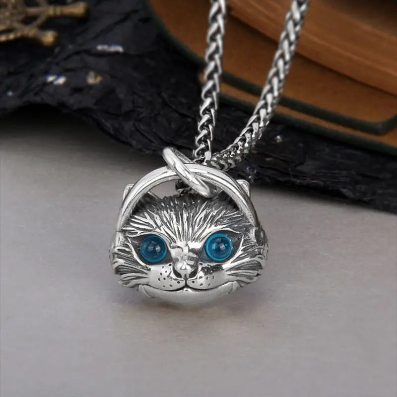 Fashion Cat Wearing Earphones Pendant Necklaces For Men and Women Retro Hip Hop Sweater Chain Goth Jewelry Punk Accessories Gift