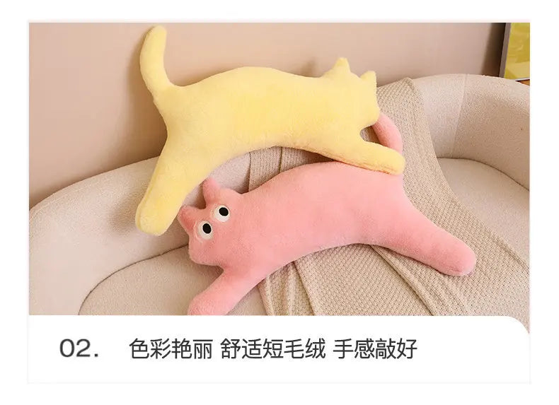 Cat Shaped Pillows Cushions Backrest Pillows Long Legs Sleeping Sofas Plush Dolls Home Dormitory Sofa Bed Office Chair Cushions