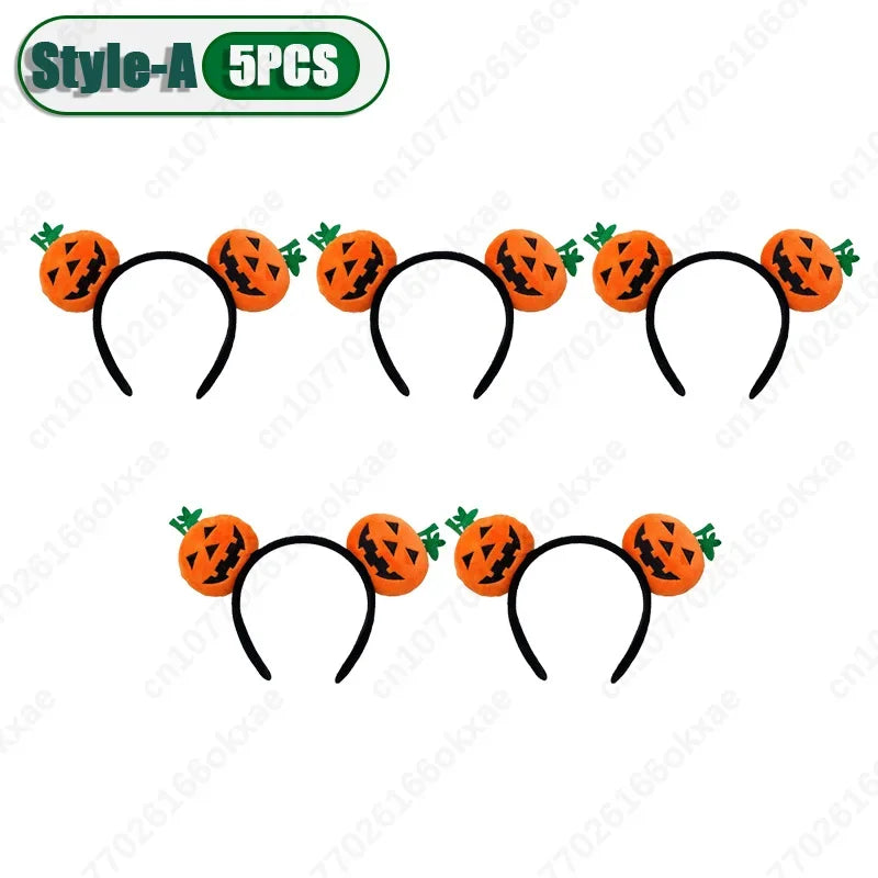 20PCS New Halloween Headdress Hairband Pumpkin Hairband Makeup Props Photo Decoration Headband Hairpin Party Jewellery Hairpin