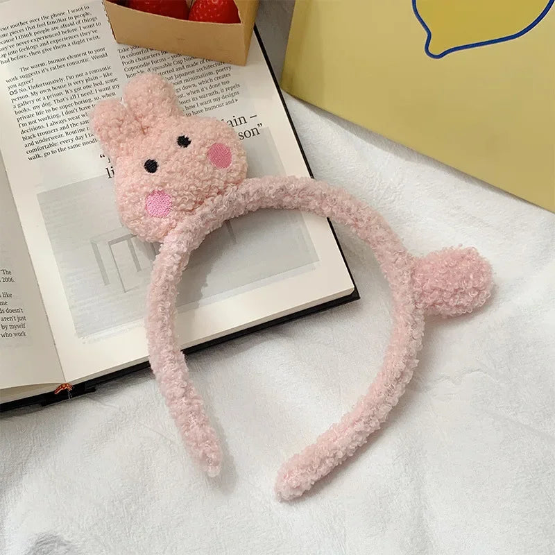 New Cute Plush Cat Hair Hoop Girls autumn and winter Hairbands Korean Headwear Cartoon Headbands Hair Accessories Ornaments