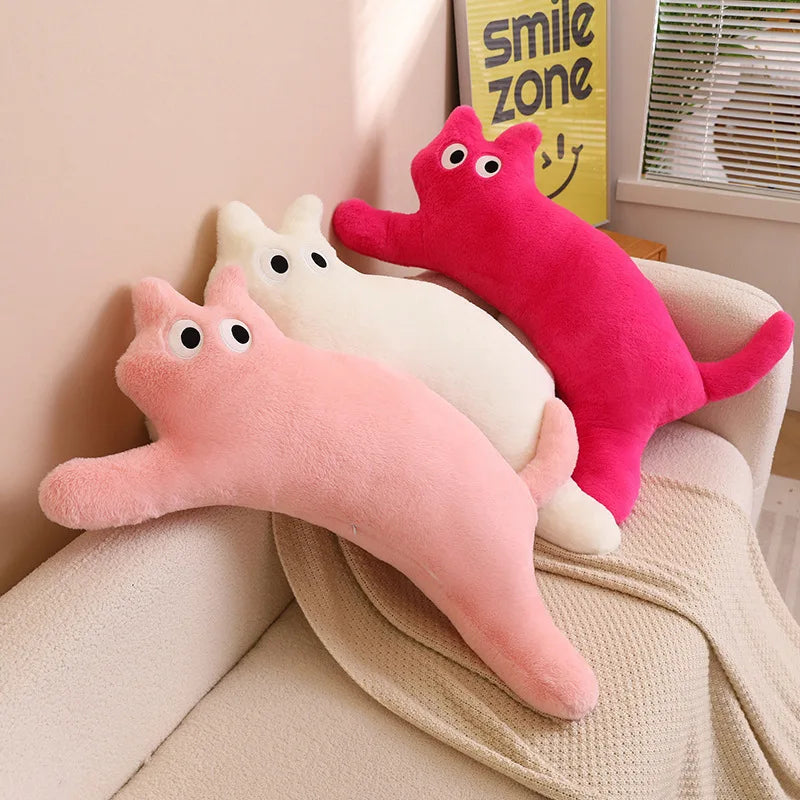 Cat Shaped Pillows Cushions Backrest Pillows Long Legs Sleeping Sofas Plush Dolls Home Dormitory Sofa Bed Office Chair Cushions