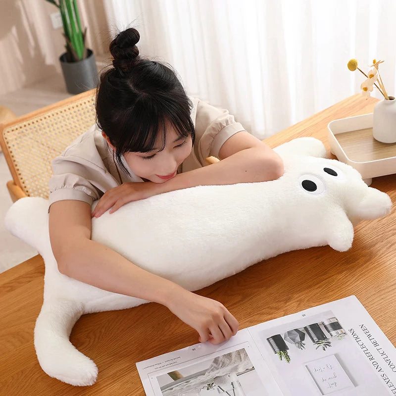 100CM Cute Soft Long Cat Pillow Plush Toys Stuffed Office Sleeping Cushion Bed Sleep Pillow Home Decor Gift Doll for Kids Girls