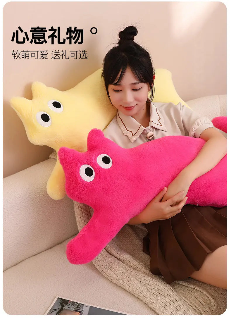 Cat Shaped Pillows Cushions Backrest Pillows Long Legs Sleeping Sofas Plush Dolls Home Dormitory Sofa Bed Office Chair Cushions