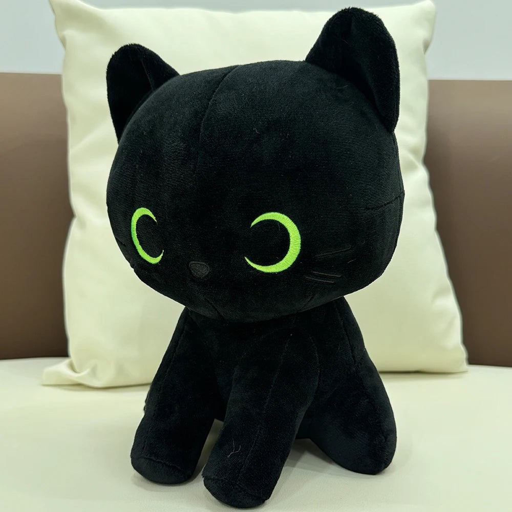 Kawaii Black Cat Plush Toys Soft Fluffy Animal Long Cat Dolls Cuta Cartoon Stuffed Sleeping Pillow Birthday Gift For Kids Girls