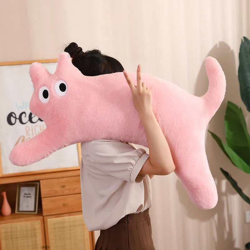 100CM Cute Soft Long Cat Pillow Plush Toys Stuffed Office Sleeping Cushion Bed Sleep Pillow Home Decor Gift Doll for Kids Girls