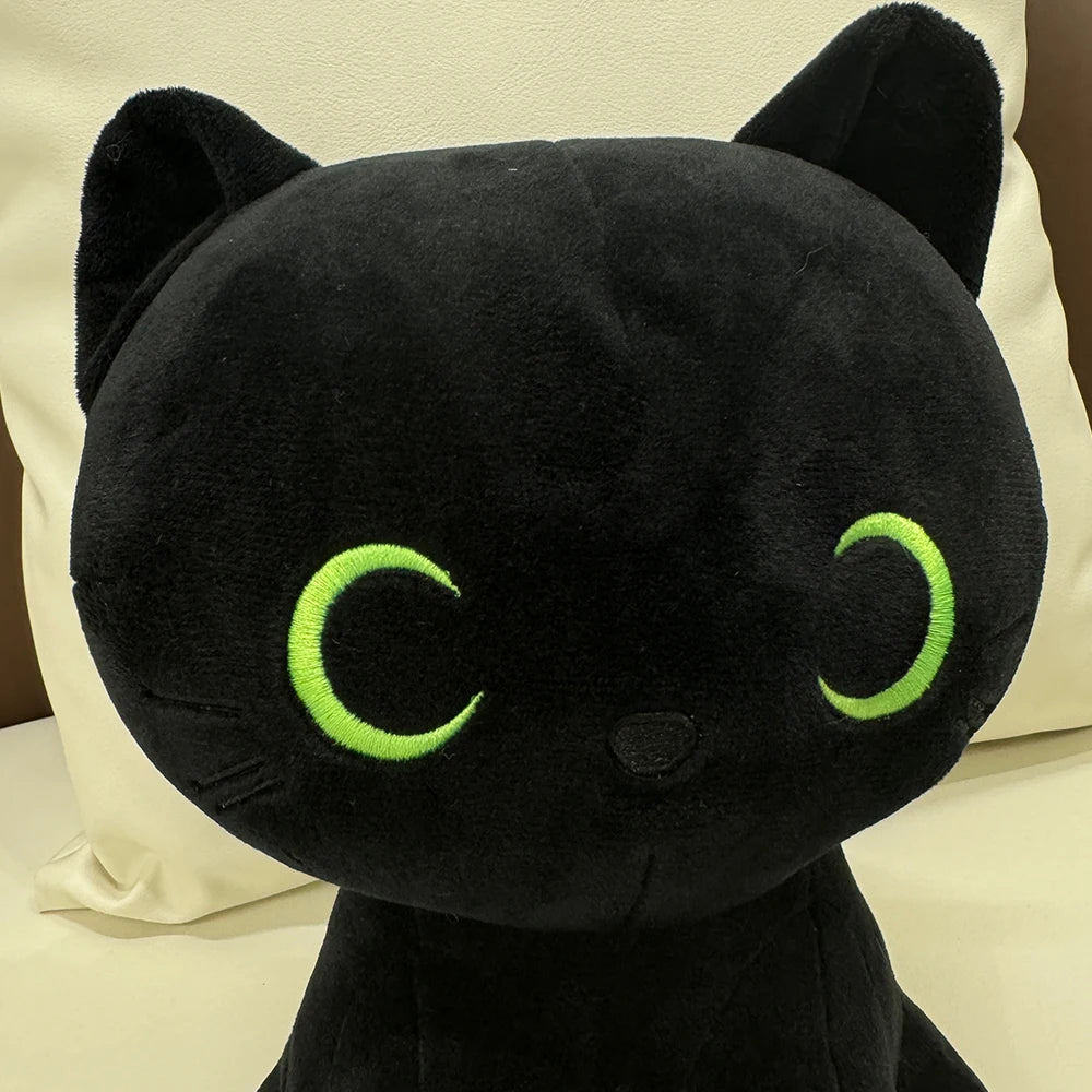 Kawaii Black Cat Plush Toys Soft Fluffy Animal Long Cat Dolls Cuta Cartoon Stuffed Sleeping Pillow Birthday Gift For Kids Girls