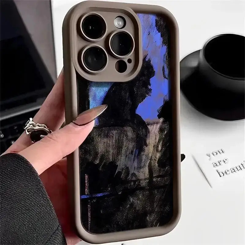 Dark Funny Monster Cat Case For OPPO A38 A58 A78 A98 5G A18 A17A16 A52 A57 A77 A3S A5S A31 A5 A9 2020 A55 A54 A53 A96 A92 Cover