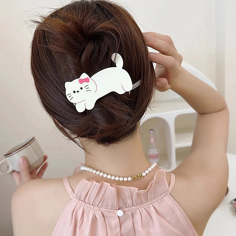 Cartoon Cute Animals Hair Clip Back Of Head Plate Hair Claw Sweet Fashion Versatile Ponytail Twist Clip Women Hair Accessories