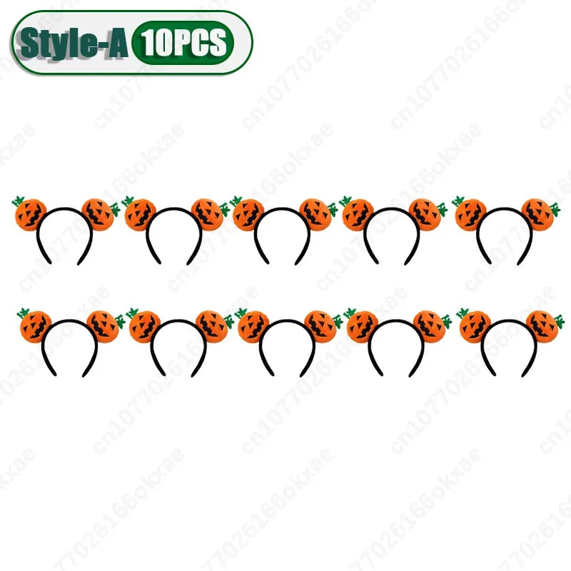 20PCS New Halloween Headdress Hairband Pumpkin Hairband Makeup Props Photo Decoration Headband Hairpin Party Jewellery Hairpin