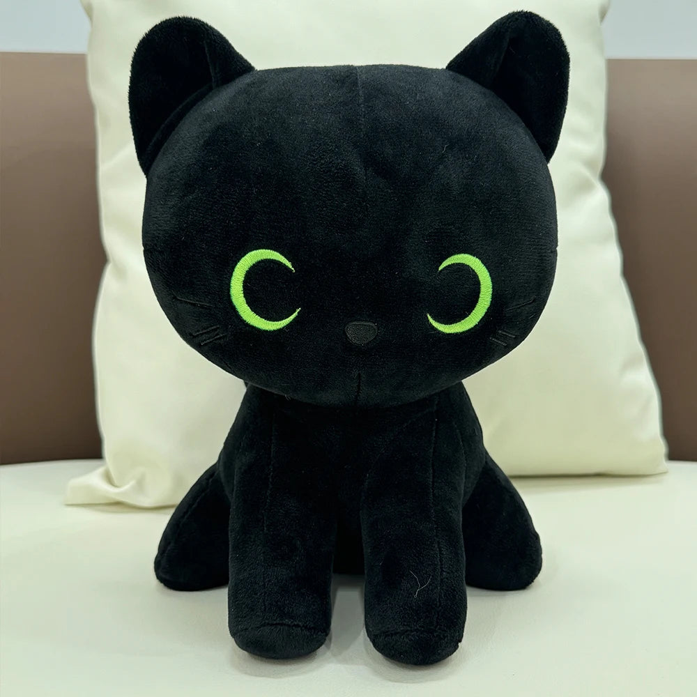 Kawaii Black Cat Plush Toys Soft Fluffy Animal Long Cat Dolls Cuta Cartoon Stuffed Sleeping Pillow Birthday Gift For Kids Girls