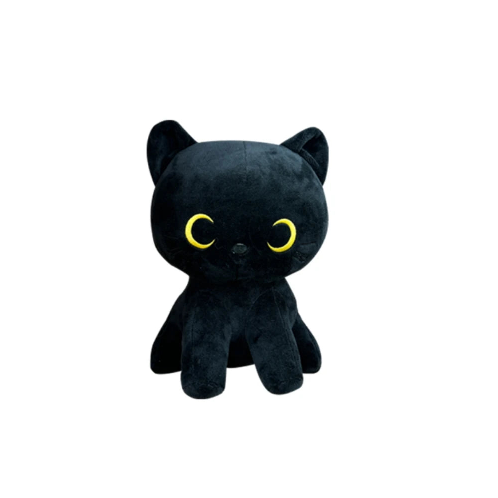 Kawaii Black Cat Plush Toys Soft Fluffy Animal Long Cat Dolls Cuta Cartoon Stuffed Sleeping Pillow Birthday Gift For Kids Girls