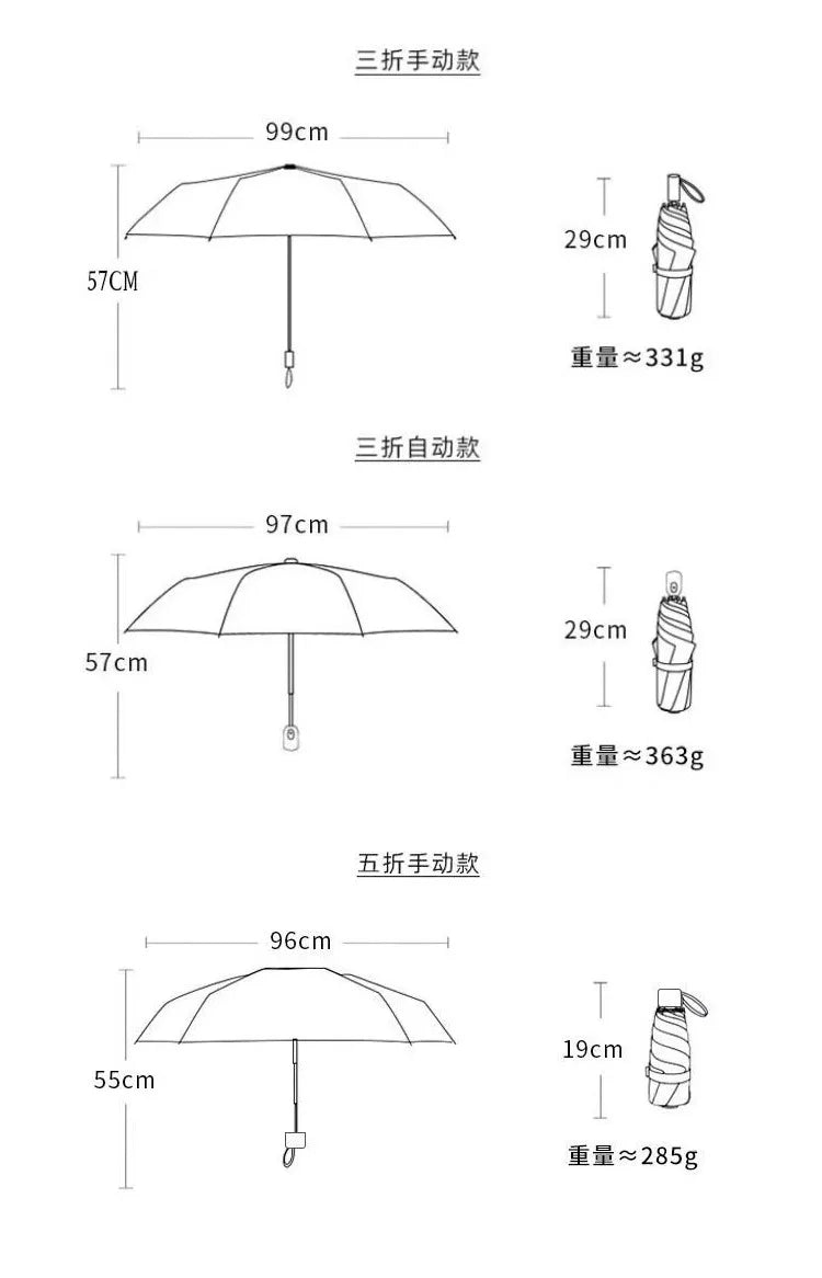 Full Automatic Cat Umbrella New Smart Umbrella For Women Stong Stond Sun Protection UV Sombrilla