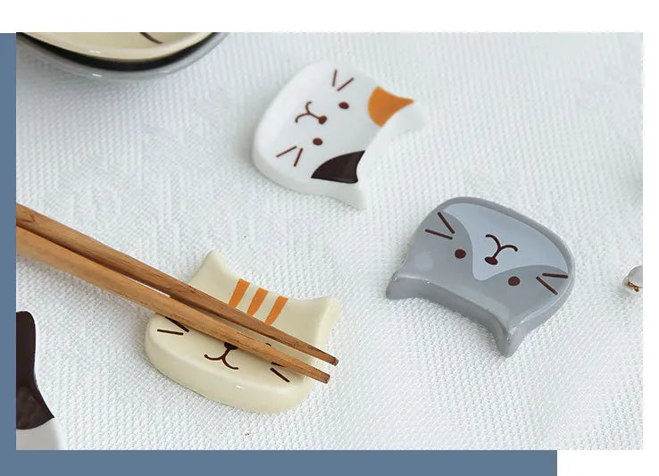 Japanese Cute Cat Dish Creative Ceramic Seasoning Dish Porcelain Dipping Saucer Plate Snack Plate Kitchen Supplies Tableware