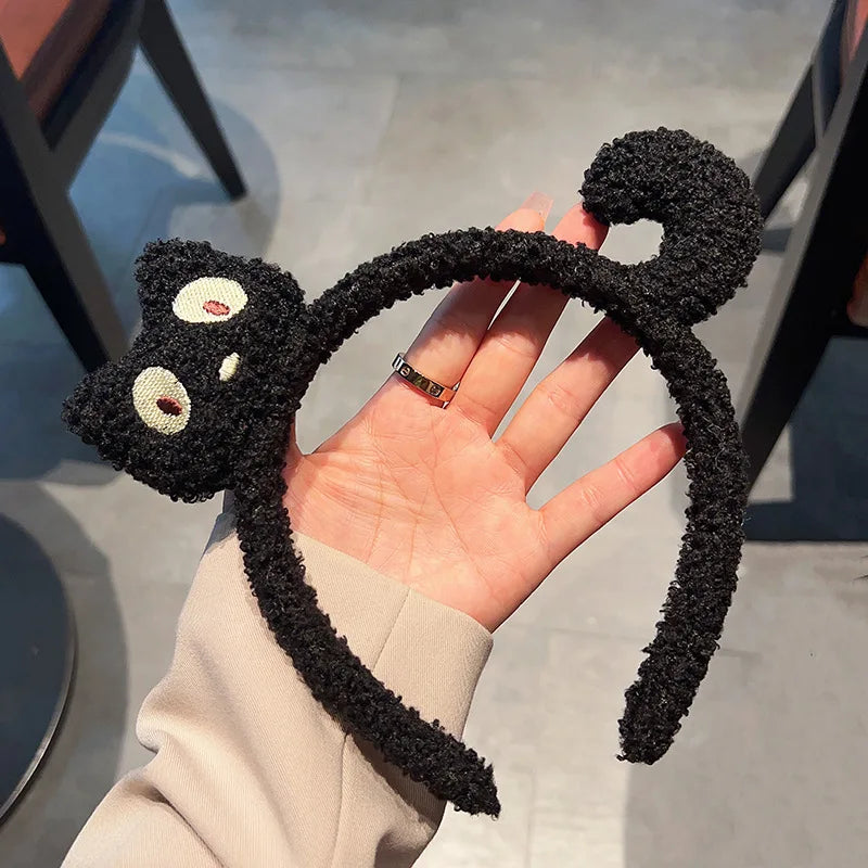 New Cute Plush Cat Hair Hoop Girls autumn and winter Hairbands Korean Headwear Cartoon Headbands Hair Accessories Ornaments