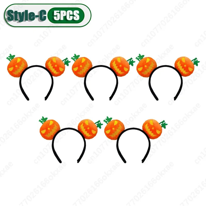 20PCS New Halloween Headdress Hairband Pumpkin Hairband Makeup Props Photo Decoration Headband Hairpin Party Jewellery Hairpin