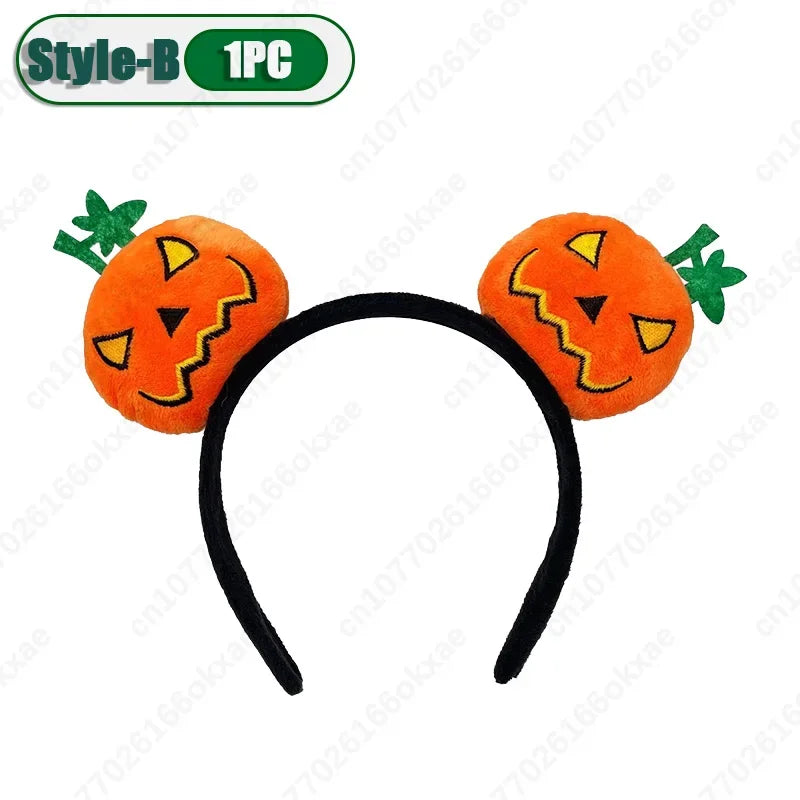 20PCS New Halloween Headdress Hairband Pumpkin Hairband Makeup Props Photo Decoration Headband Hairpin Party Jewellery Hairpin