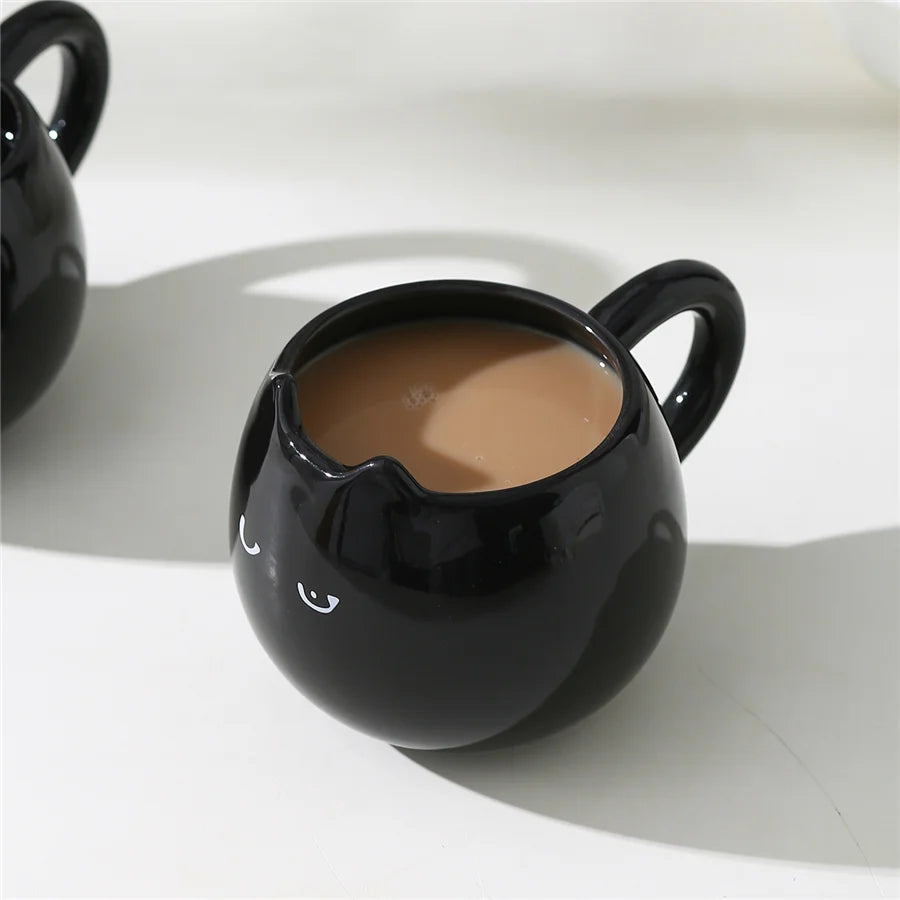 1PC cat shaped ceramic cup, creative mug, 380ml/13oz coffee and drinking cup