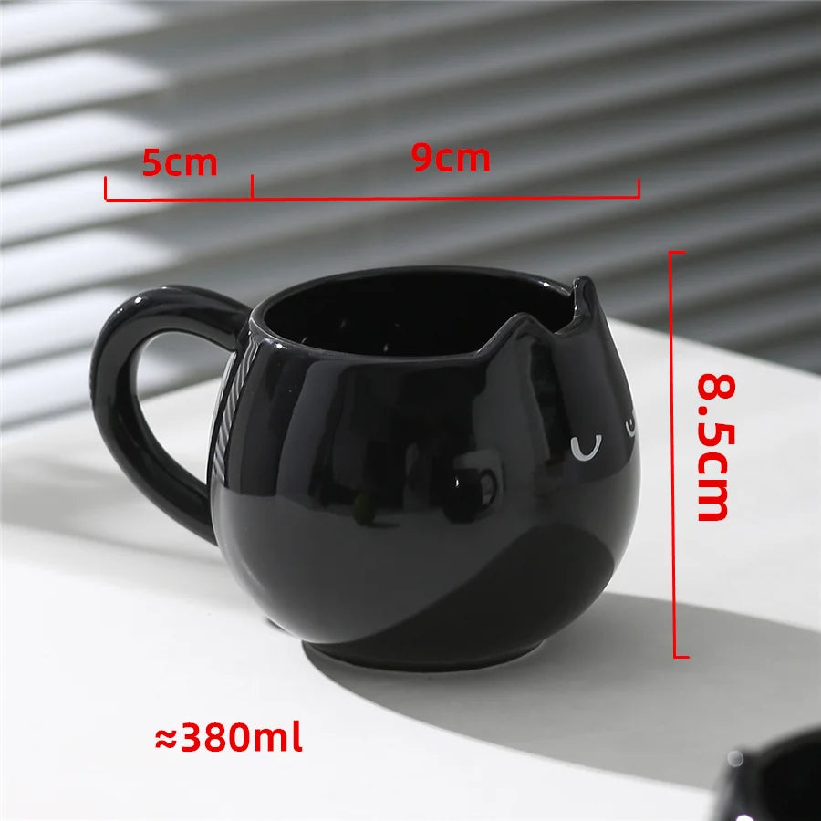 1PC cat shaped ceramic cup, creative mug, 380ml/13oz coffee and drinking cup