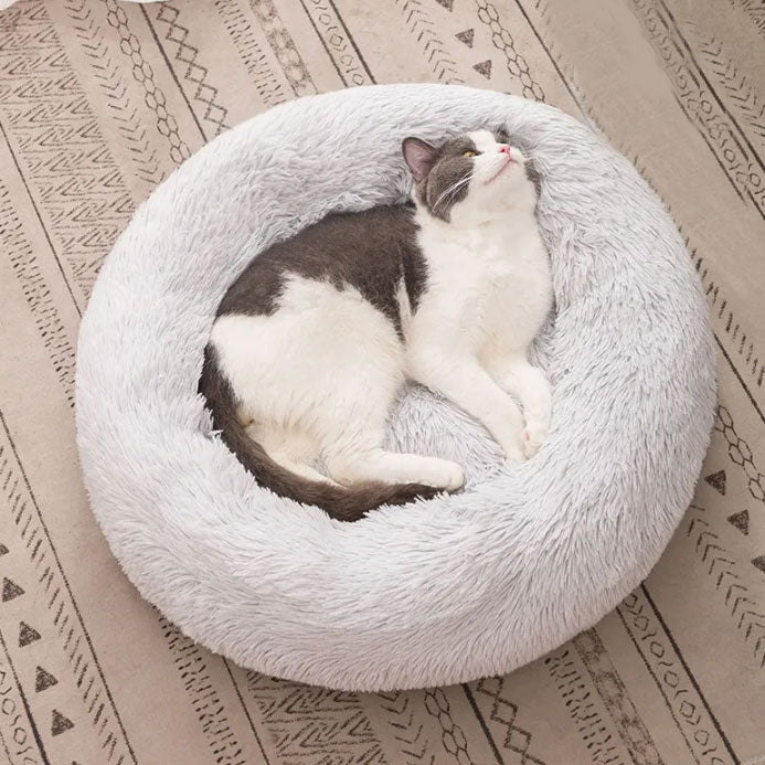 Gray Calming Pet Bed