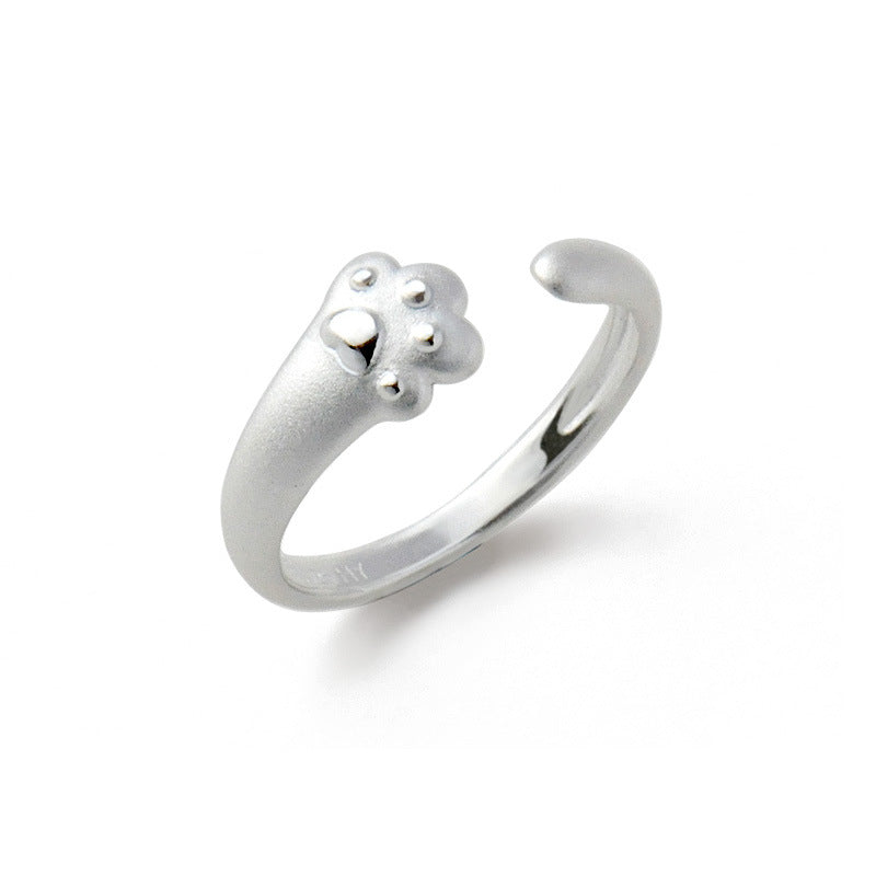 Express Your Feline Love with Tail Ring – Unique Cat Claw Design with Index Finger Opening and Live Little Finger Tail Ring