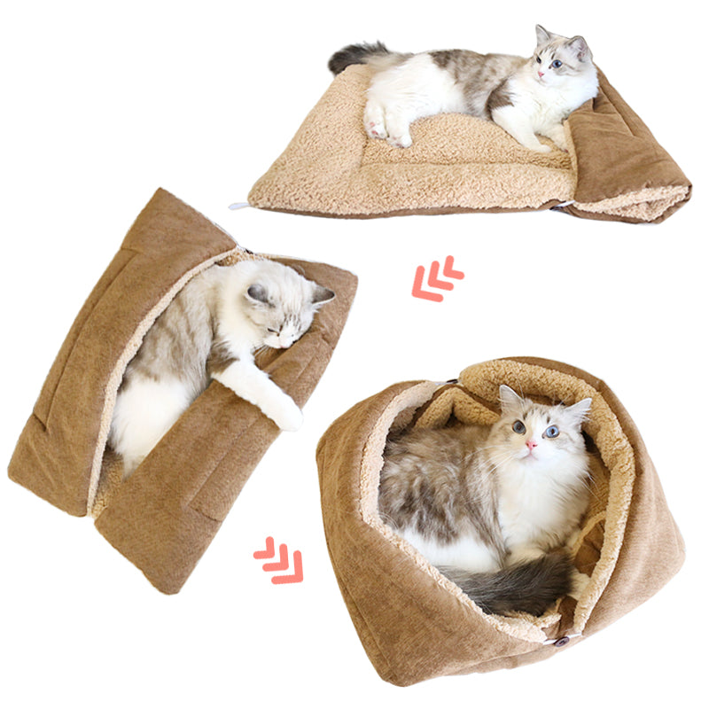 Warm and Comfortable Winter Cat Litter Mat, Foldable and Easy to Store